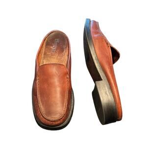 G.H. Bass Weejuns Brown Leather Size 8 Mule Loafers Slip On Shoes